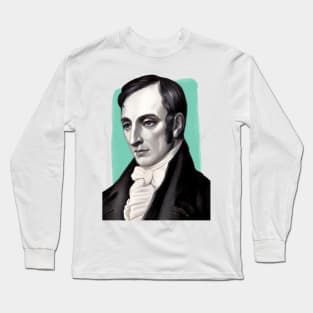 English Poet William Wordsworth illustration Long Sleeve T-Shirt